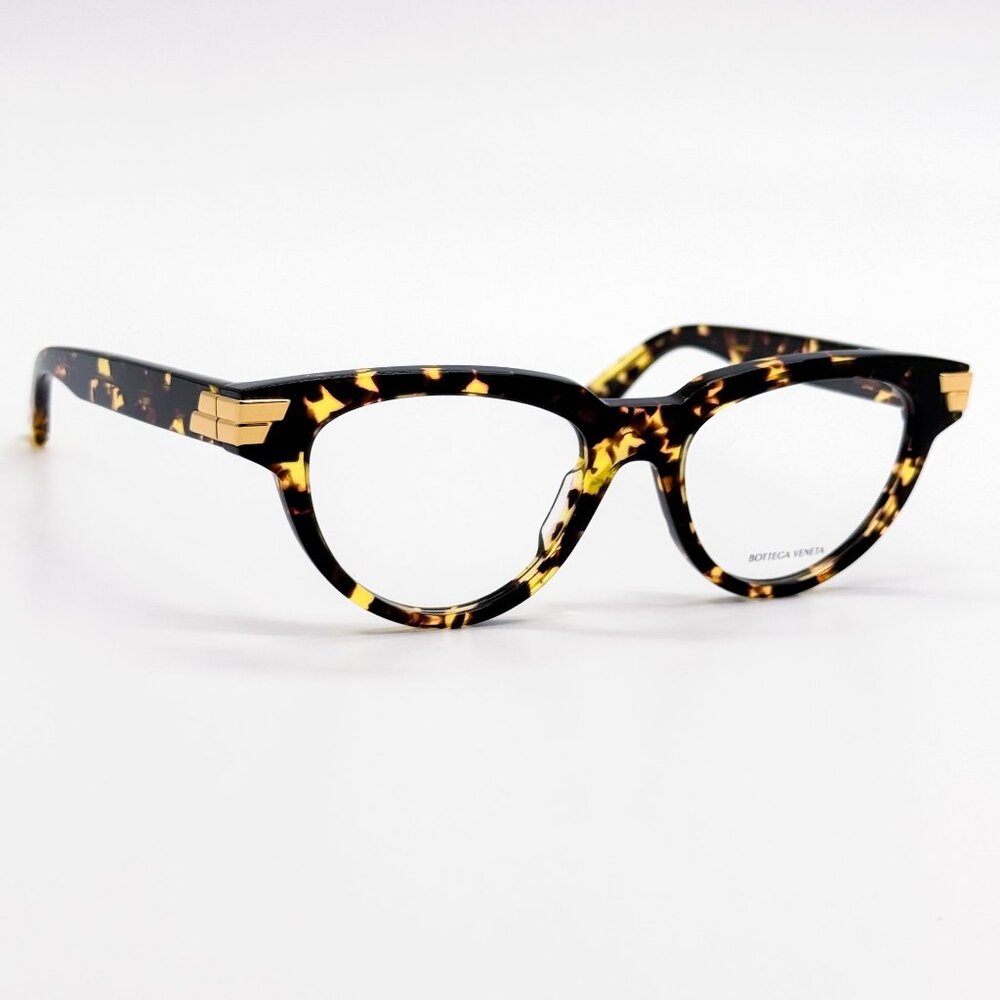 NEW BOTTEGA VENETA EYEGLASSES BV1106O 002 CAT EYE HAVANA WOMEN EYEWEAR